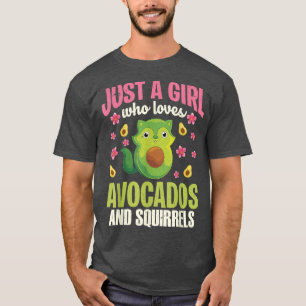 Floral Forest Animal Lover Girls Niedlich Avocad T-Shirt