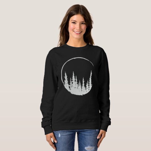Floral Forest Circle Tree Loving Forest Tree Sweatshirt (Vorne ganz)