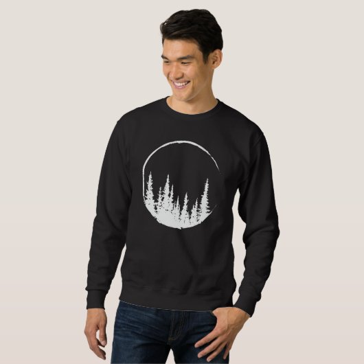 Floral Forest Circle Tree Loving Forest Tree Sweatshirt (Vorne ganz)