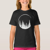 Floral Forest Circle Tree Loving Forest Tree T-Shirt (Vorderseite)
