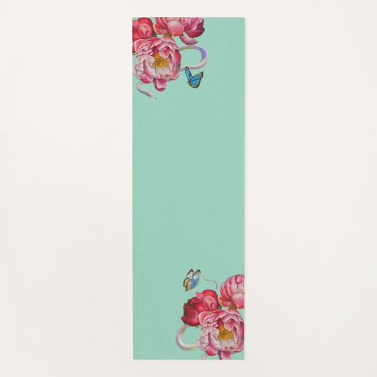 Floral Fortune Yoga Mat – Peony & Serpent Harmony Yogamatte (Vorderseite)