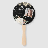 Floral Foto Abschluss String Lights Black Fächer (Rückseite)