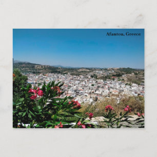 Floral Foto Afantou Village, Rhodos, Griechenland Postkarte