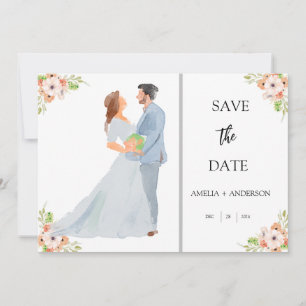 Floral Foto änderbar Save The Date