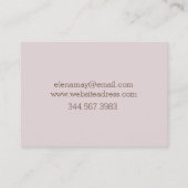 Floral Foto Business Card Visitenkarte (Rückseite)