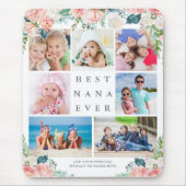 Floral Foto Collage BEST NANA JE Personalisiert Mousepad (Vorne)