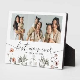 Floral Foto Collage Beste Mama je bewahren Fotoplatte