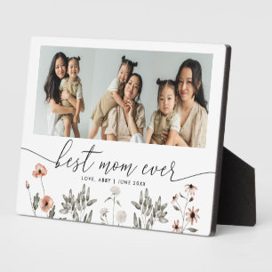 Floral Foto Collage Beste Mama je bewahren Fotoplatte