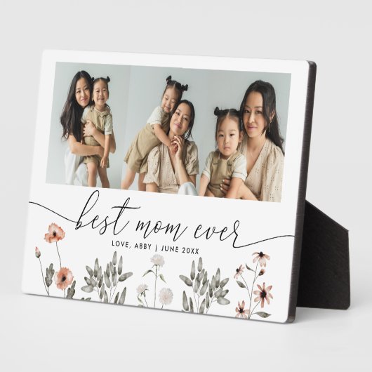 Floral Foto Collage Beste Mama je bewahren Fotoplatte (Seite)