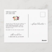 Floral Foto Collage Vielen Dank Postkarte (Rückseite)