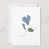 Floral Foto Hochzeit Sichern Sie das Datum Einladung (Rückseite)