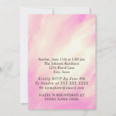 Floral Foto Maternity Baby Dusche Einladung (Rückseite)