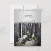 Floral Foto Rustic Diamond Wedding Response Einladung (Rückseite)