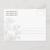 Floral Foto Save the Date Postkarte (Rückseite)