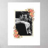 Floral Foto Wedding Guest Book Poster (Vorne)