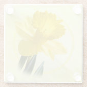 Floral Fotografie Gelbes Nadelöhr Glasuntersetzer (Rückseite)