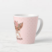 Floral Fox Latte Tasse (Rechte Ecke)