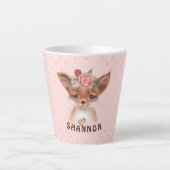 Floral Fox Latte Tasse (Vorderseite)