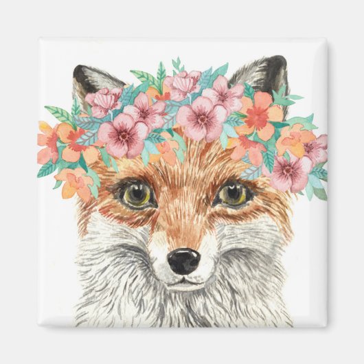 Floral Fox Magnet (Vorne)