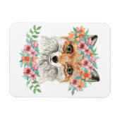 Floral Fox Magnet (Horizontal)