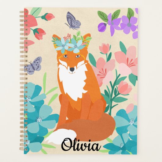 Floral Fox Planner Planer (Vorderseite)