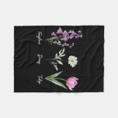 Floral Foxglove Daisy Tulip Blume Fleecedecke (Vorderseite (Horizontal))