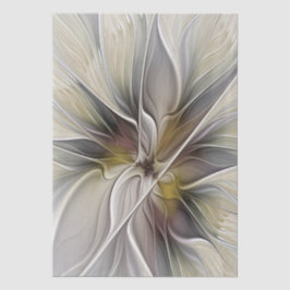 Floral Fractal, Fantasy Flower with Earth Colors Seidenpapier