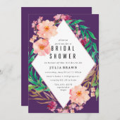 FLORAL FRAME Brause Dusche Einladung (Vorne/Hinten)