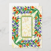 floral frame feiertagskarte (Vorne/Hinten)