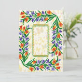 floral frame feiertagskarte (Stehend Vorderseite)