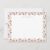 Floral Frame Nursery  Note Card Einladung (Vorderseite)