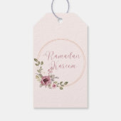 Floral Frame Ramadan Kareem Ramadan Geschenktasten Geschenkanhänger (Rückseite)