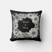 Floral Frame Throw Pillow Kissen (Vorderseite)
