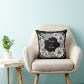 Floral Frame Throw Pillow Kissen