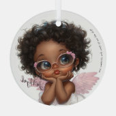 Floral-Framed Curiosity Ornament Aus Glas (Rückseite)