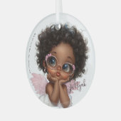 Floral-Framed Curiosity Ornament Aus Glas (Vorderseite links)