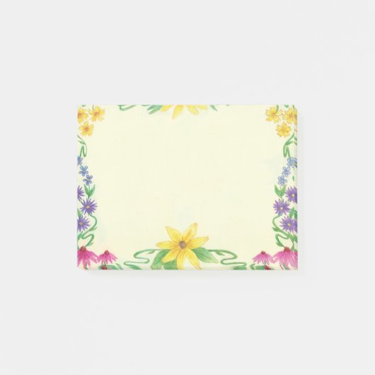 Floral Framed Note Pad Post-it Klebezettel (Vorderseite)