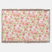 Floral frangipani tropische Blume Aquarell Decke (Vorderseite)