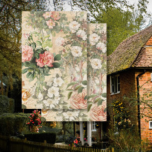 Floral Französisch Vintage Rose Ephemera Decoupage Seidenpapier