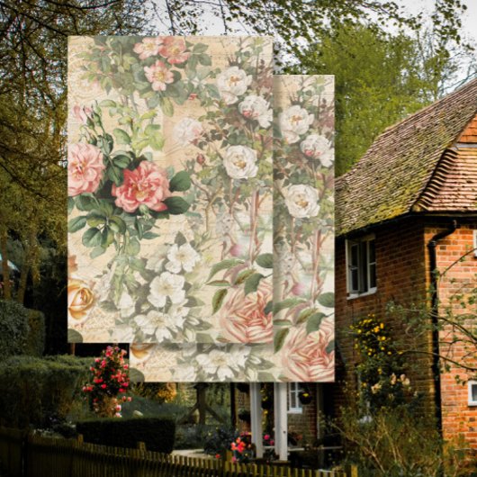 Floral Französisch Vintage Rose Ephemera Decoupage Seidenpapier