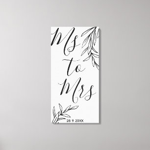Floral Frau Brautparty Canvas Print Leinwanddruck