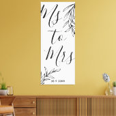 Floral Frau Brautparty Canvas Print Leinwanddruck (Insitu (Wohnzimmer))