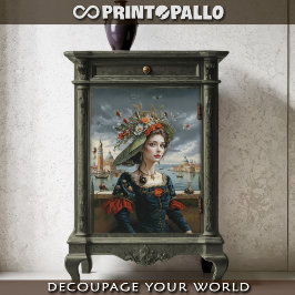 Floral Frau Renaissance in Venedig Seidenpapier