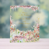 floral french romantic garden chateau wedding acrylschild (Neutral)