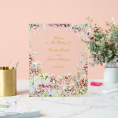 floral french romantic garden chateau wedding acrylschild (Hochzeit)