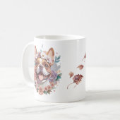 Floral Frenchie niedlich florale Kopf Wasserfarbe Kaffeetasse (Vorderseite Links)