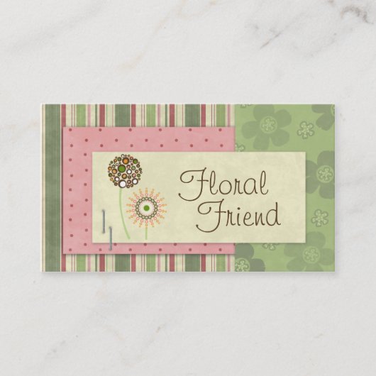 Floral Friend Business Cards Visitenkarte (Vorderseite)
