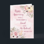 Floral Friend und ihr Geburtstag Karte<br><div class="desc">Glückliche Hochzeitskarte für Freundin und ihren Ehemann mit wunderschönen Aquarellfarben Vintage Blume und sentimental Vers.</div>