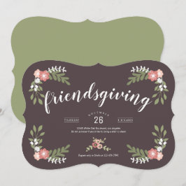 Floral Friendsgiving Holiday Einladung
