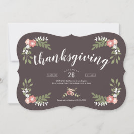 Floral Friendsgiving Holiday Einladung